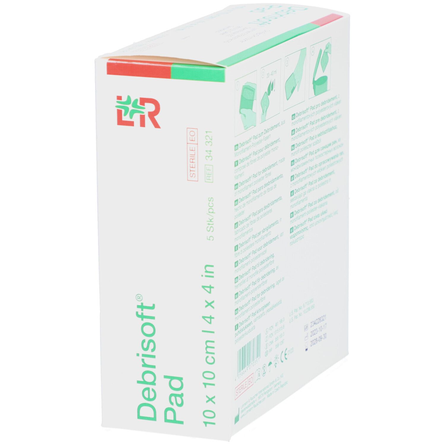 Pad zum Debridement Debrisoft 10x10cm