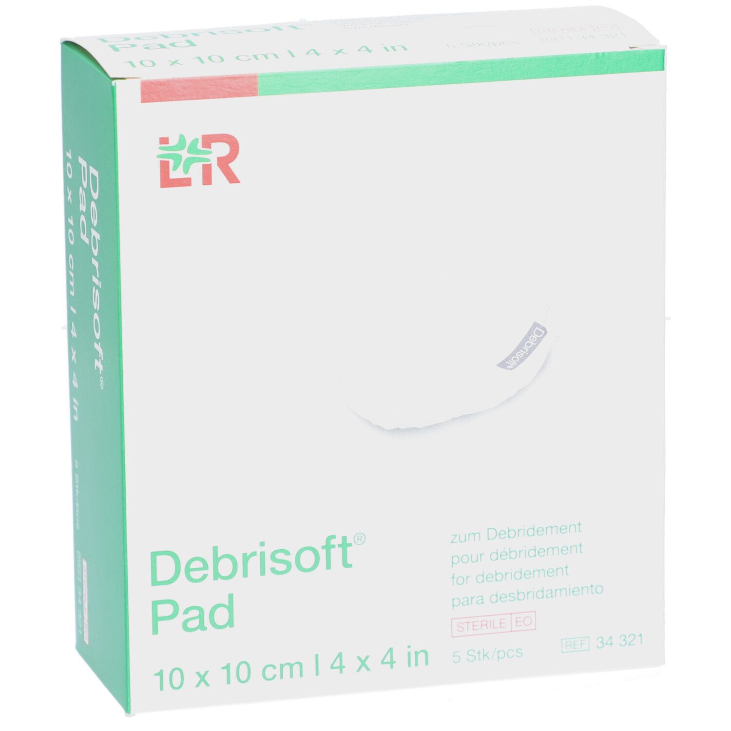 Pad zum Debridement Debrisoft 10x10cm