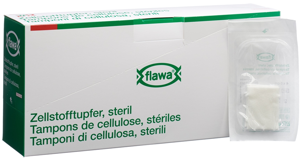 FLAWA Zellstofftupfer 4x5cm steril 70 x 2 Stk