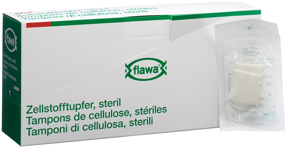 FLAWA Zellstofftupfer 4x5cm steril 50 x 3 Stk