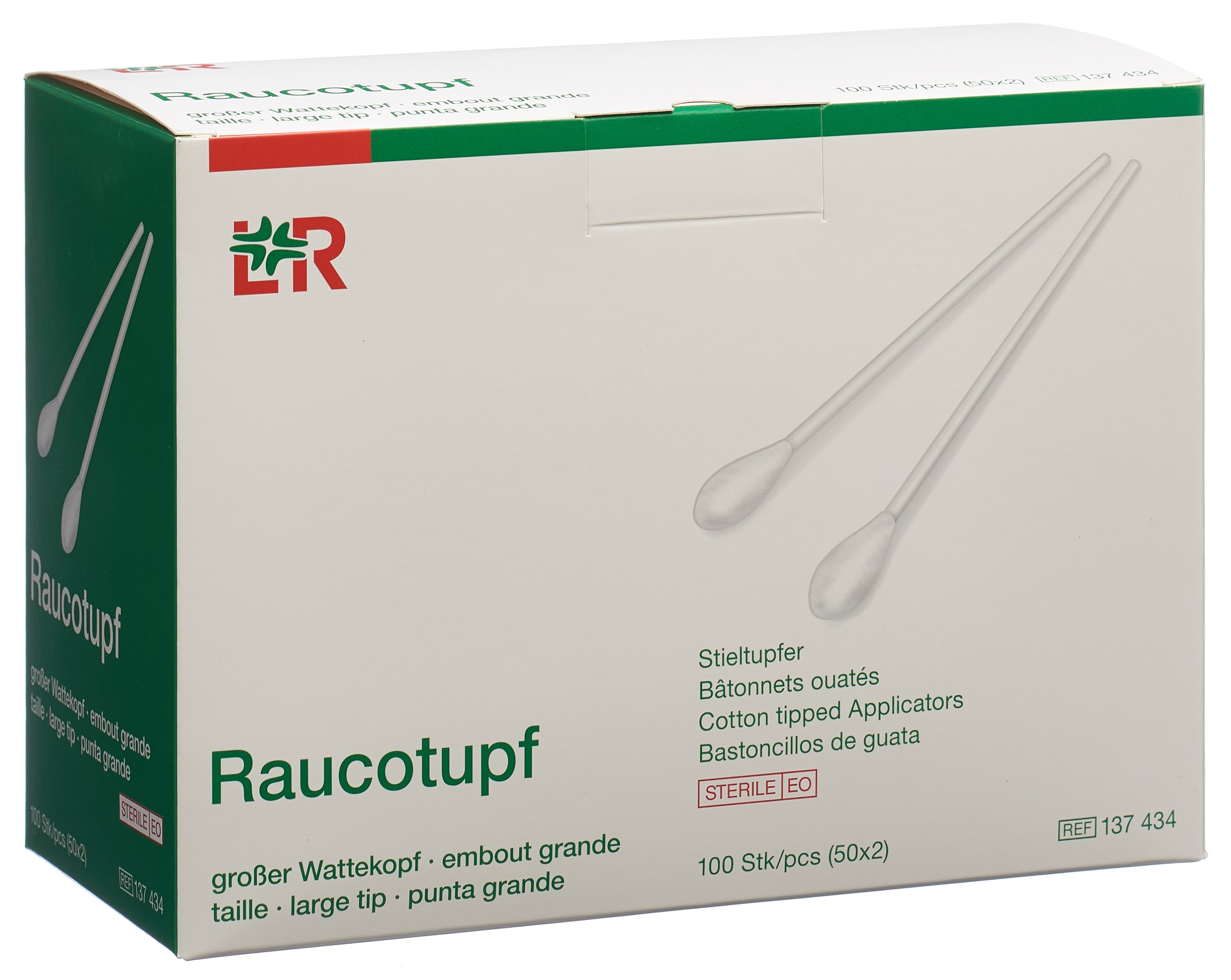 RAUCOTUPF Wattestäbch 15cm gr Kopf st 50 x 2 Stk