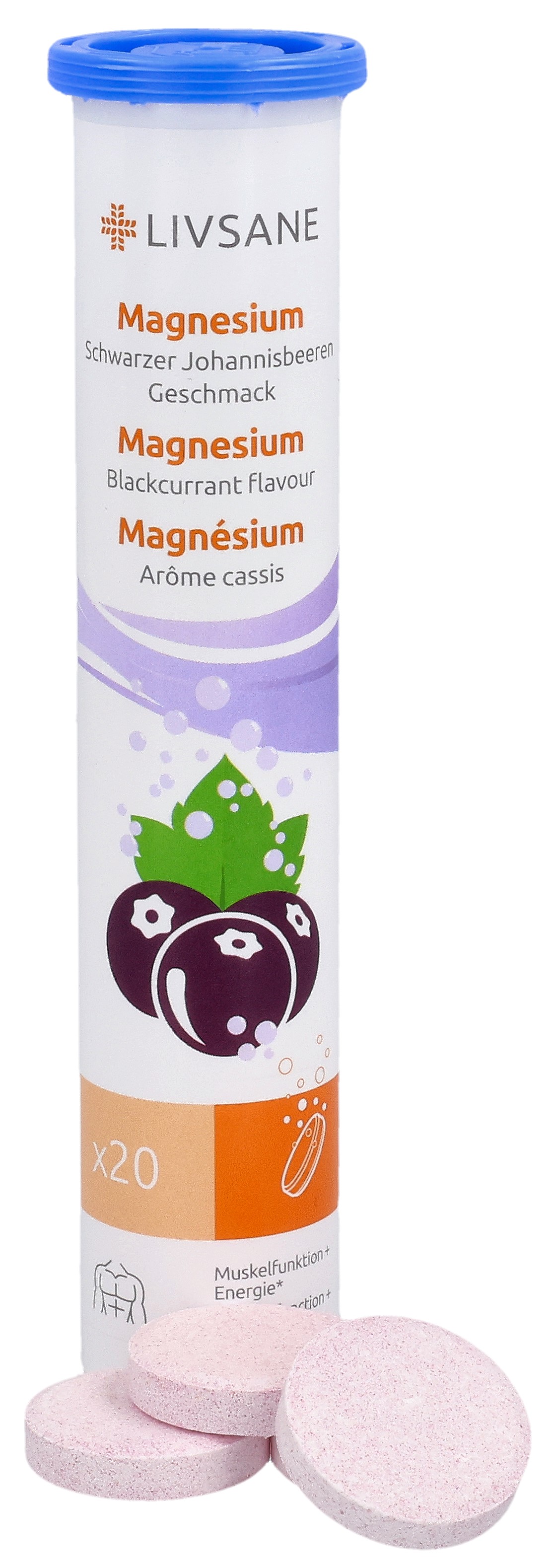 LIVSANE Magnesium Schwarzer Johannisbeeren 20 Stk