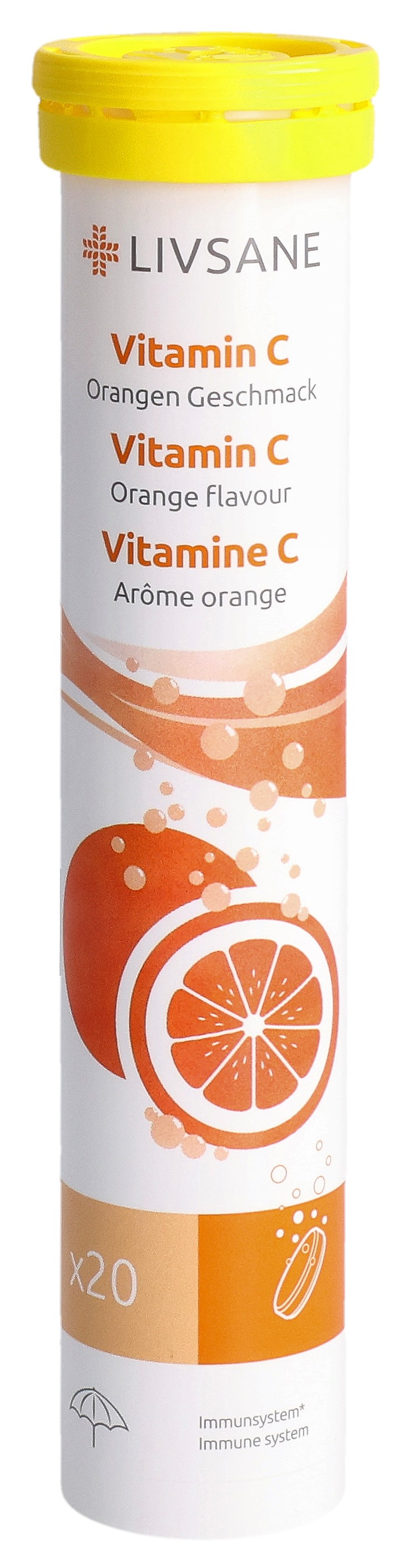 LIVSANE Vitamin C Orangen Geschmack 20 Stk