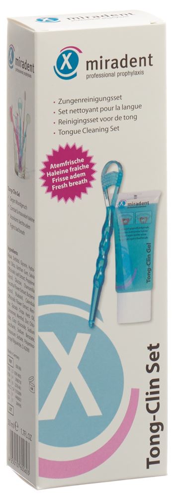 MIRADENT Tong-Clin Set 50ml Gel + Zungenreiniger