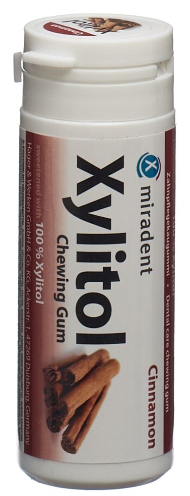 MIRADENT Xylitol Kaugummi Zimt 30 Stk