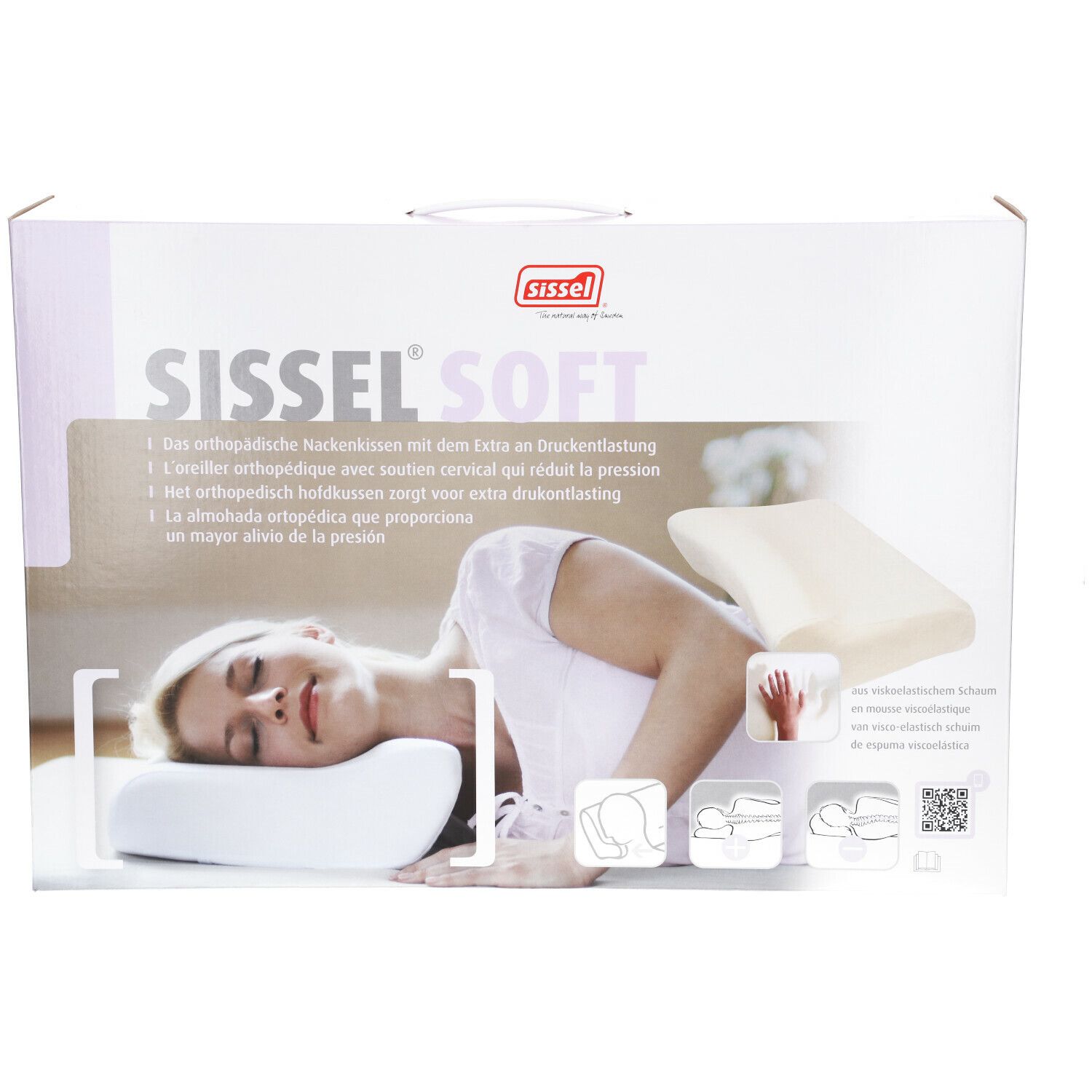 SISSEL Nackenkissen Soft mit Bezug ecru