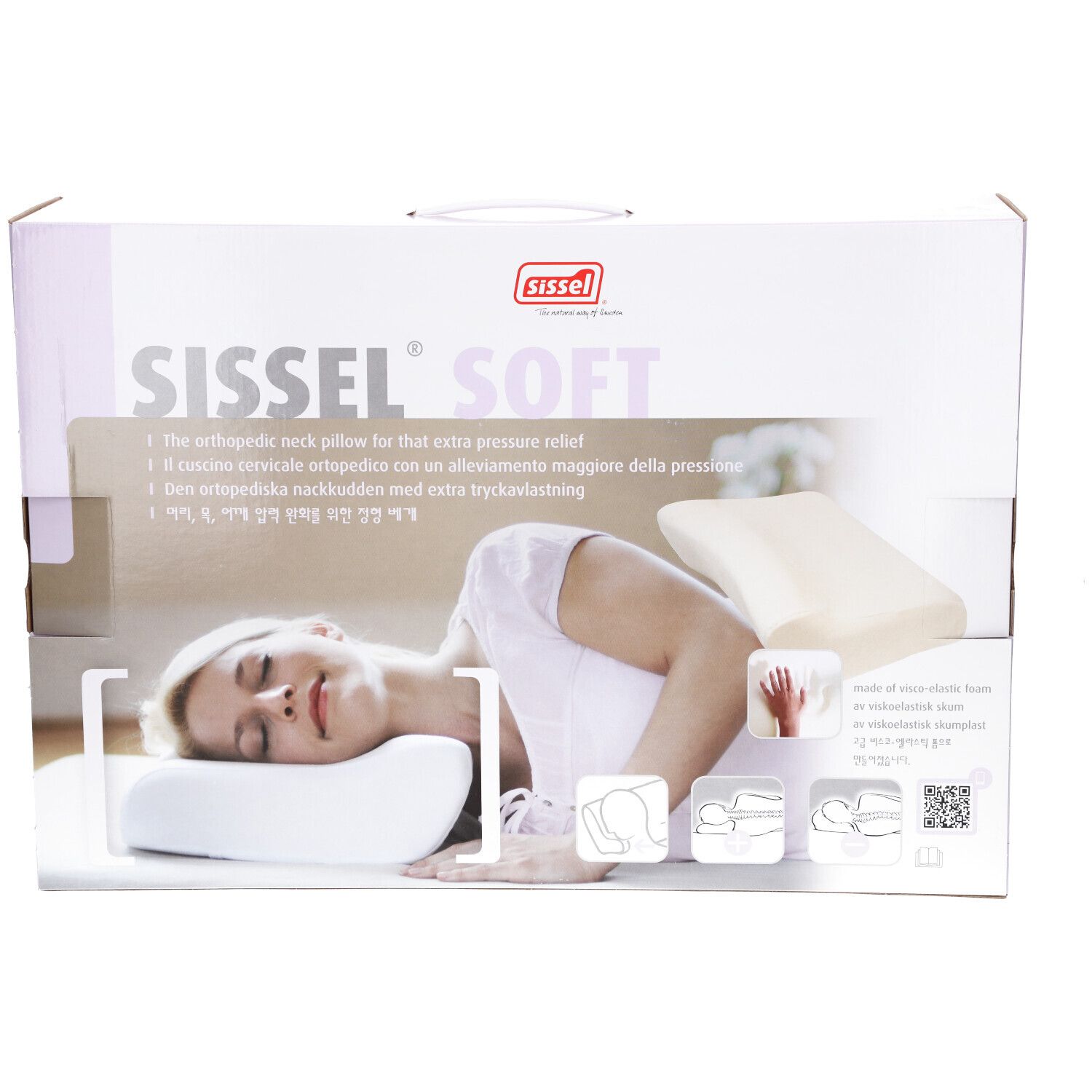 SISSEL Nackenkissen Soft mit Bezug ecru