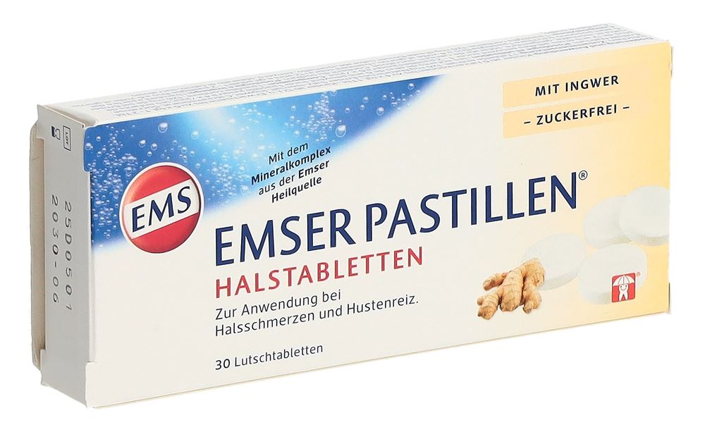 EMSER Pastillen zuckerfrei mit Ingwer 30 Stk