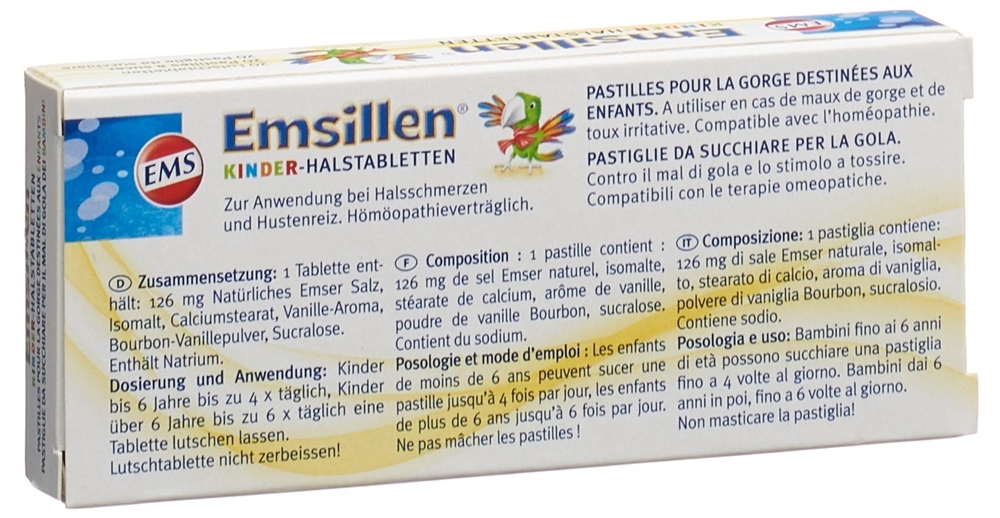 EMSILLEN Kinder-Halstabletten mit Vanille 20 Stk