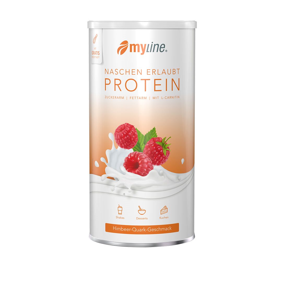 MYLINE Eiweiss mit L-Carnitin Plv Him-Quark 400 g