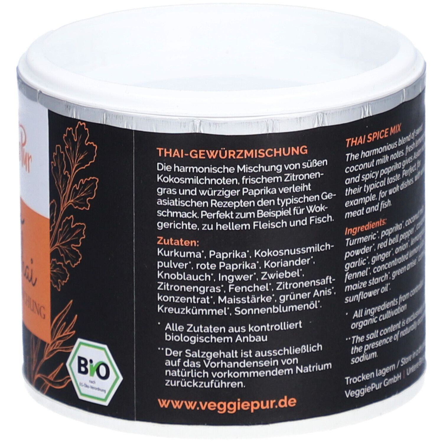 VEGGIEPUR Gewürzmischung Thai Bio Ds 65 g