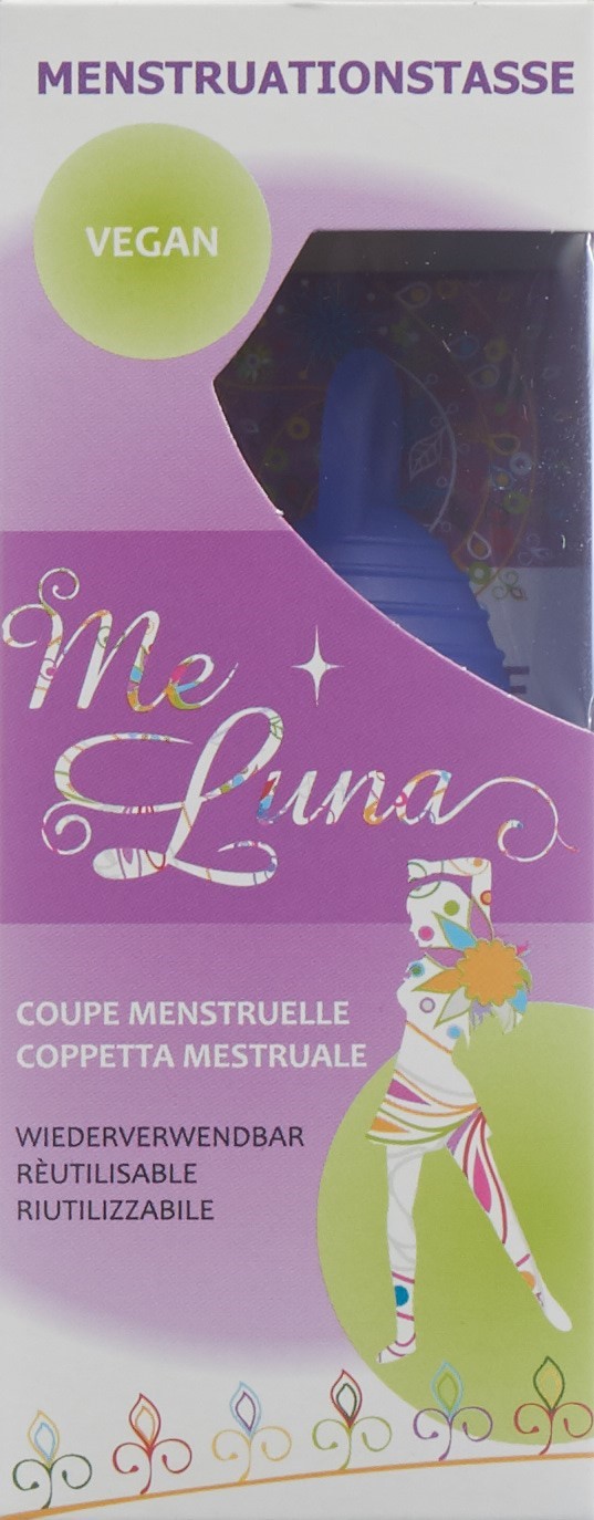 ME LUNA Menstruationstasse Sport Shorty S Blau-Vi