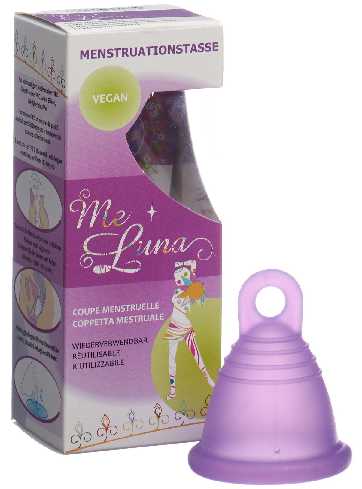 ME LUNA Menstruationstasse Classic Sho XL Ring Vi