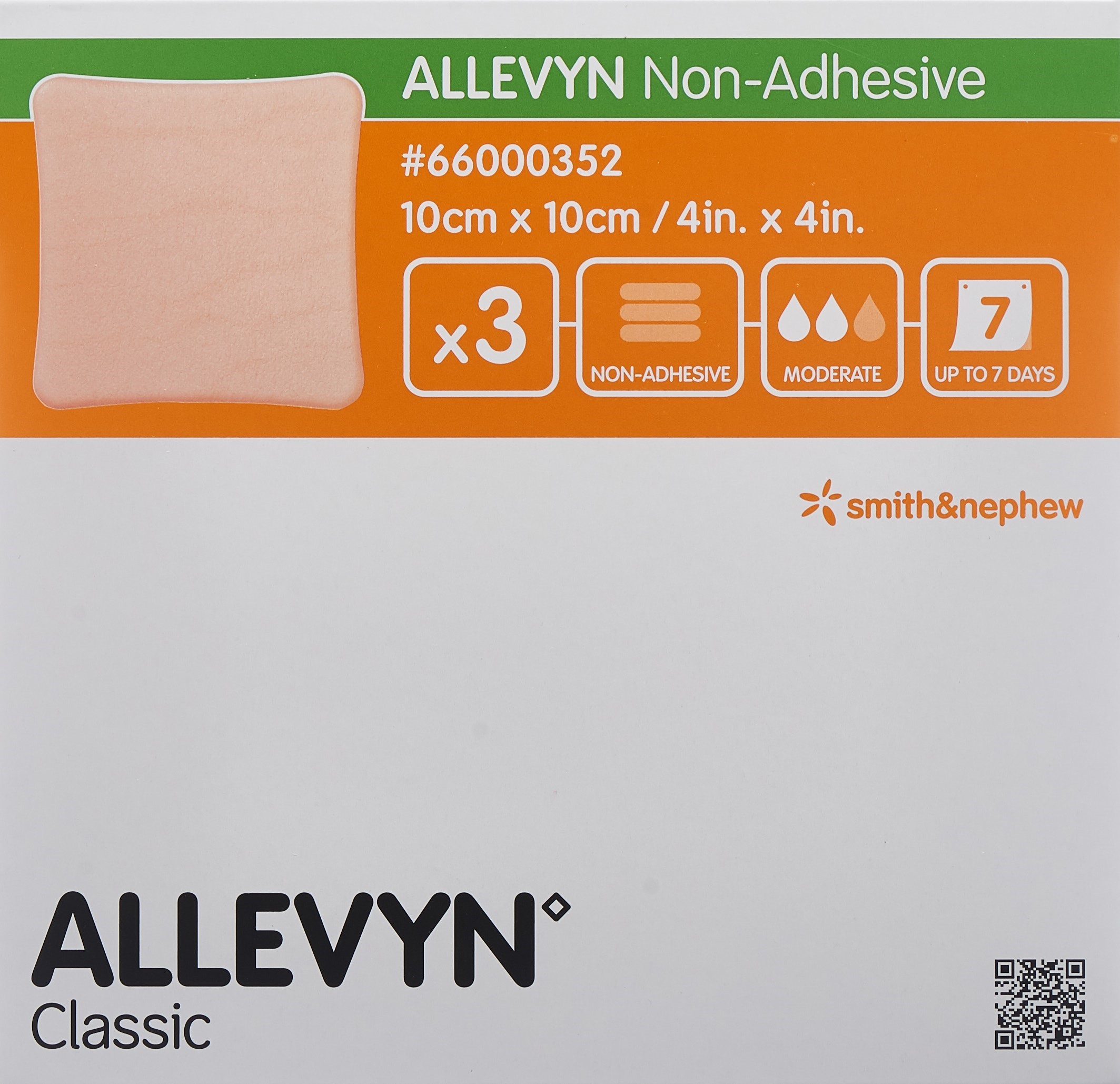 ALLEVYN NON-ADH Wundverband 10x10cm 3 Stk