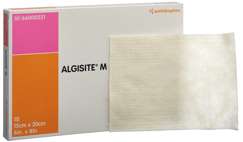 ALGISITE M Alginat Kompressen 15x20cm 10 Stk