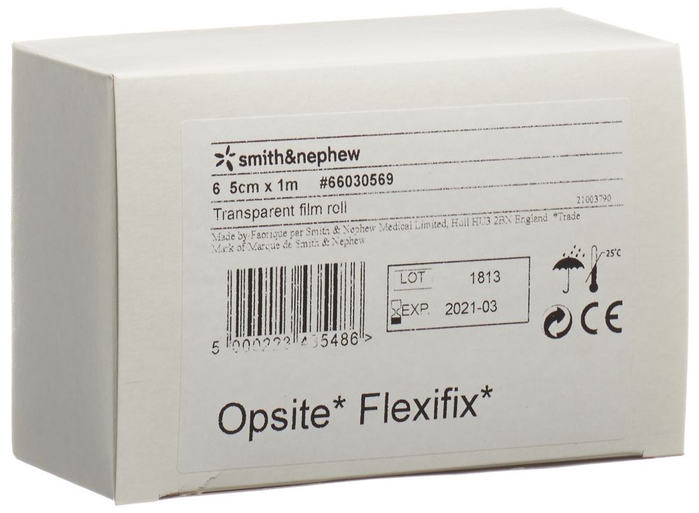 OPSITE FLEXIFIX transpar Folie 5cmx1m Rolle 6 Stk