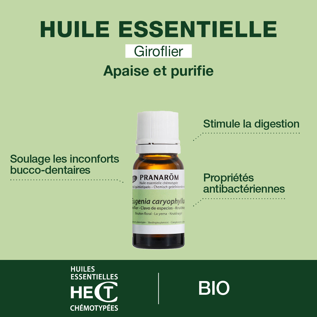 PRANAROM giroflier huil ess bio 10 ml