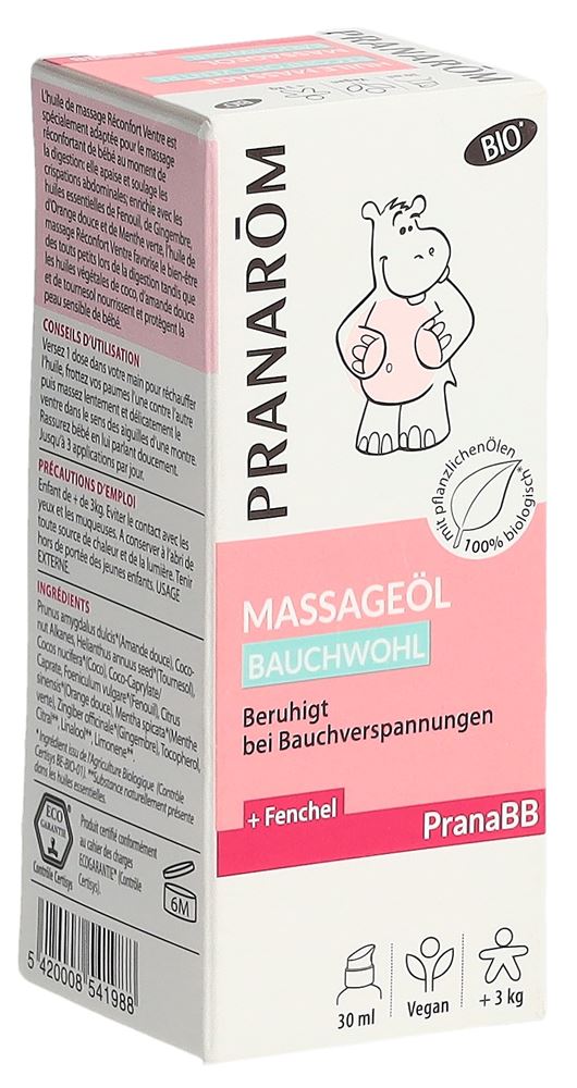PRANAROM PranaBB Massageöl Bauchwohl Bio 30 ml