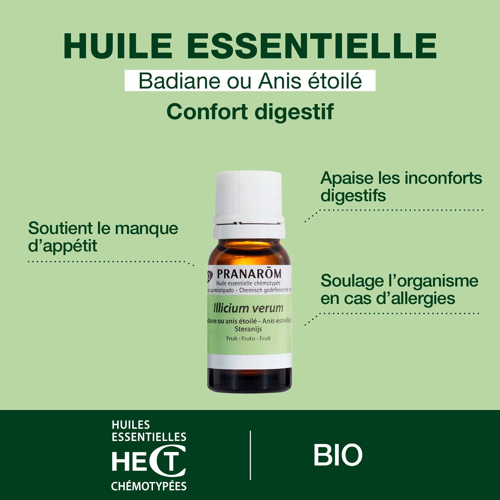 PRANAROM Huile Essentielle de Badiane ou Anis étoilé - Bio 10 ml