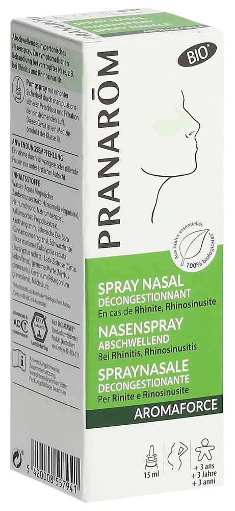 PRANAROM Aromaforce Nasenspray abschw Bio 15 ml