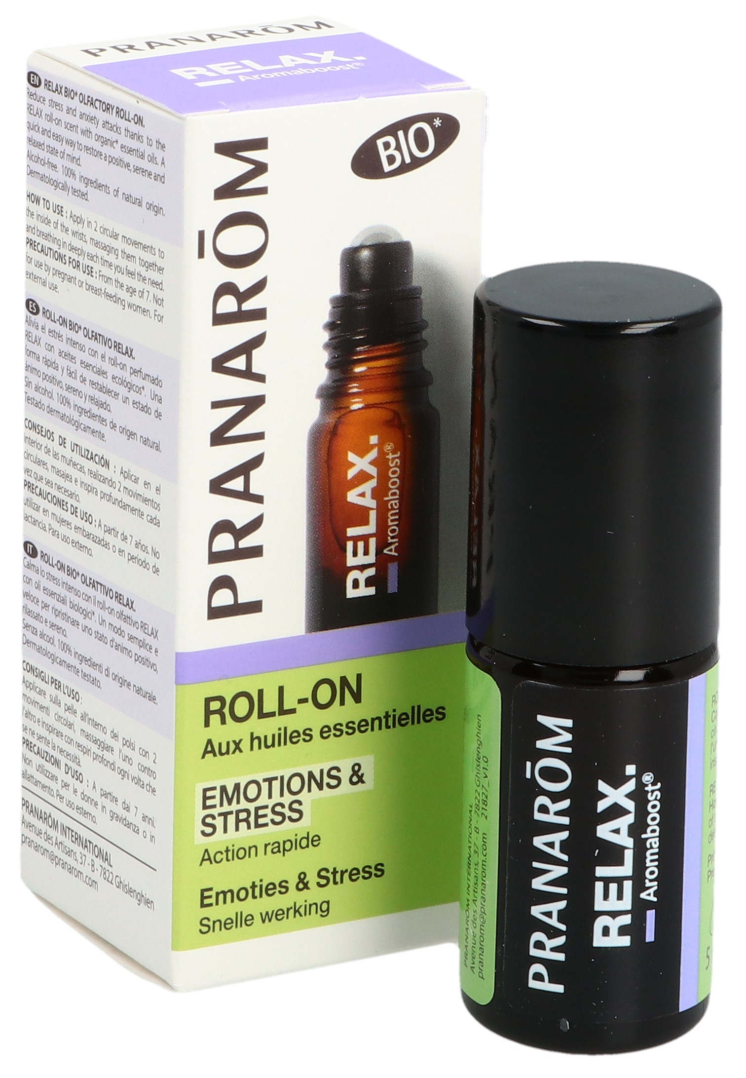 PRANAROM Aromaboost Roll-on Relax Bio (#) 5 ml