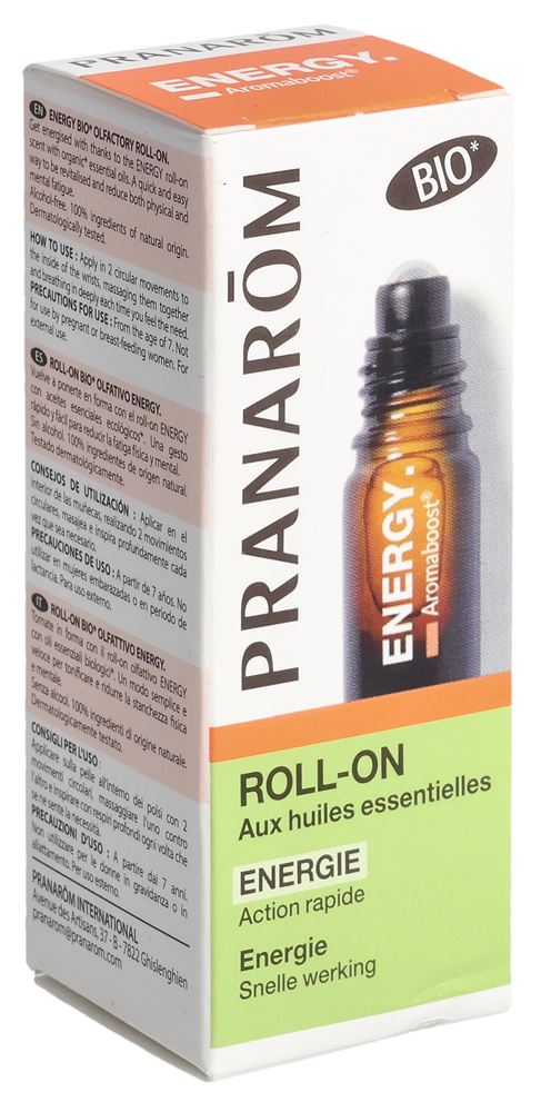 PRANAROM Aromaboost Roll-on Energy Bio 5 ml