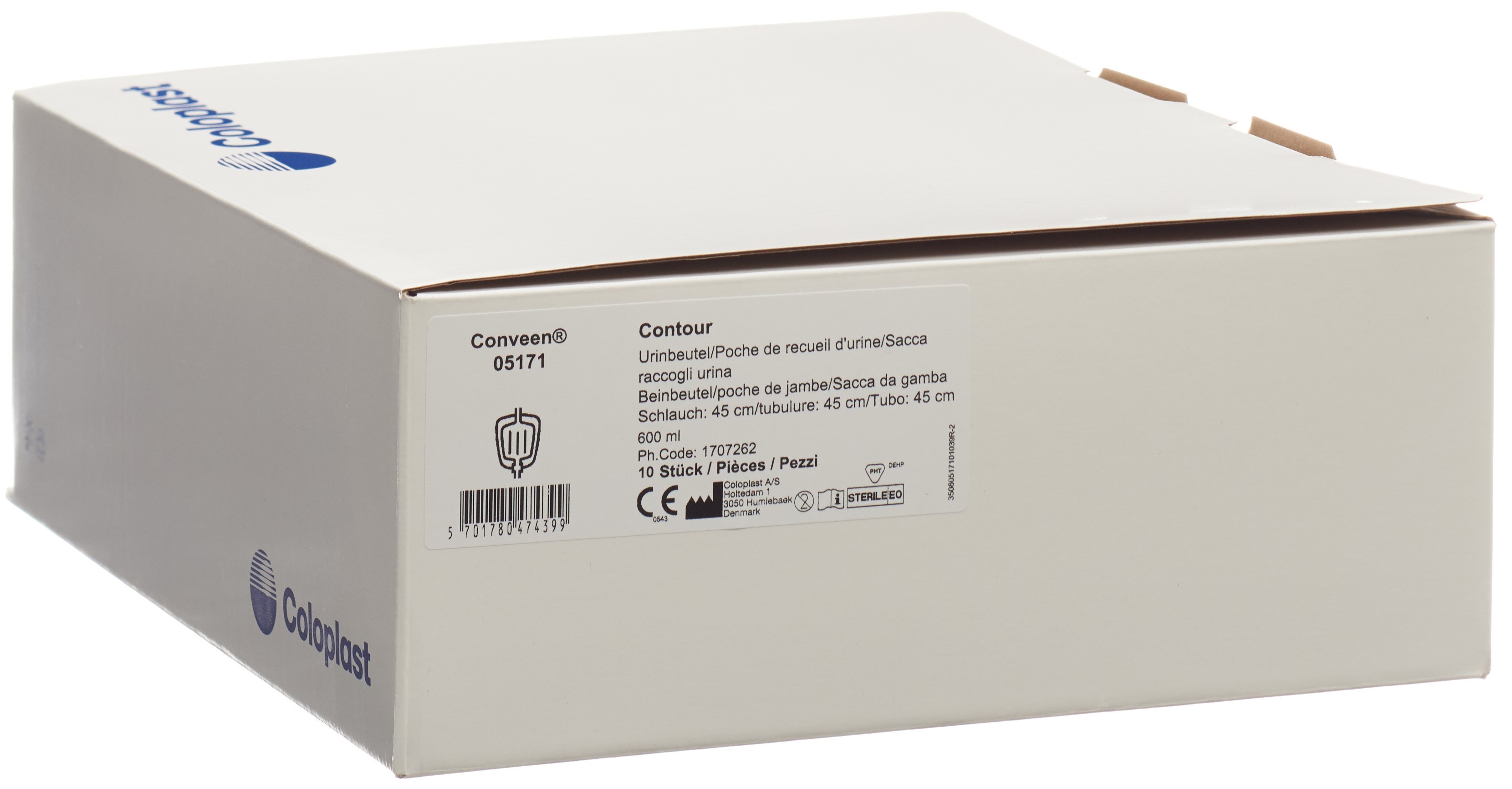 CONVEEN Beinbeutel Mehrkam 600ml 45cm RV st 10 Stk