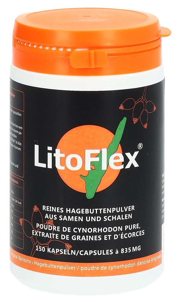 LITOFLEX orig dänisch Hagenbuttenpul Kaps 150 Stk
