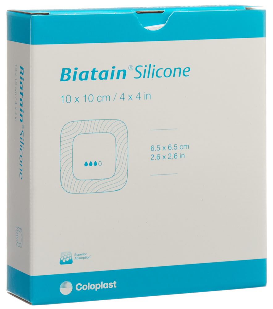BIATAIN Silicone Schaumv 10x10cm selbsth 10 Stk