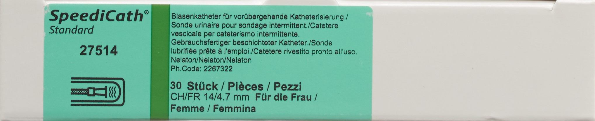 SPEEDICATH sonde 1x CH14 20cm femme nélat 30 pce