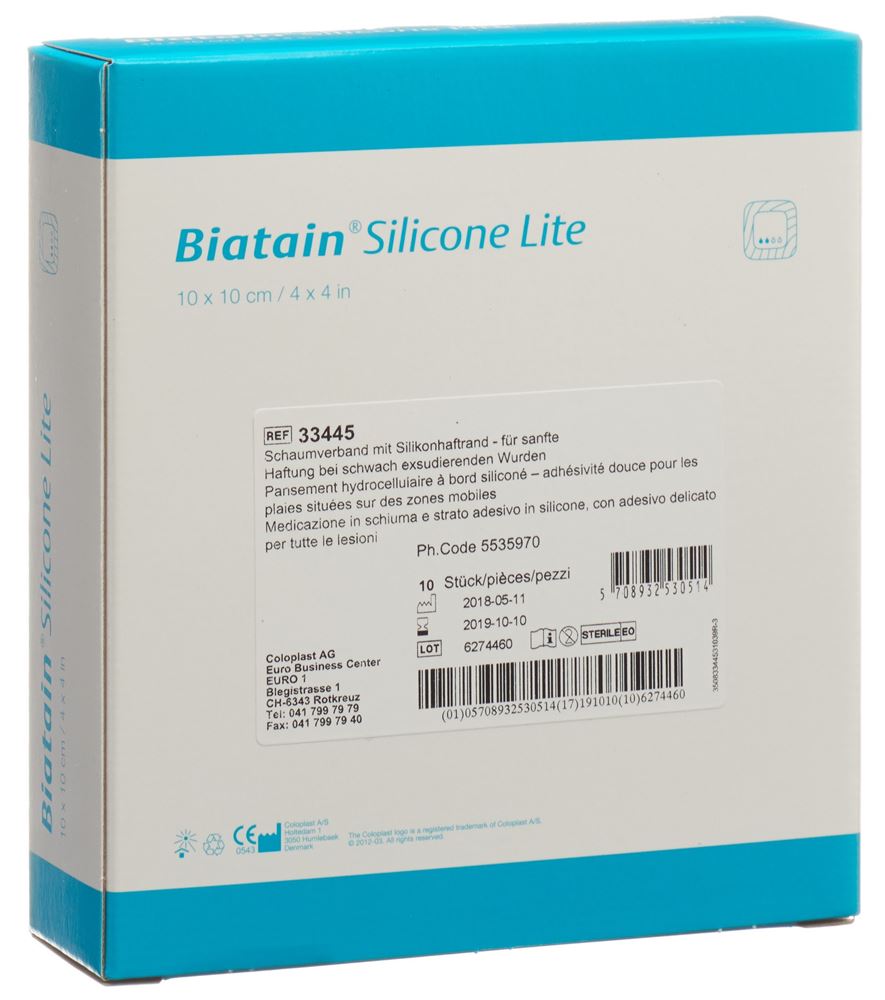 BIATAIN Silicone Lite Schaumv 10x10cm 10 Stk