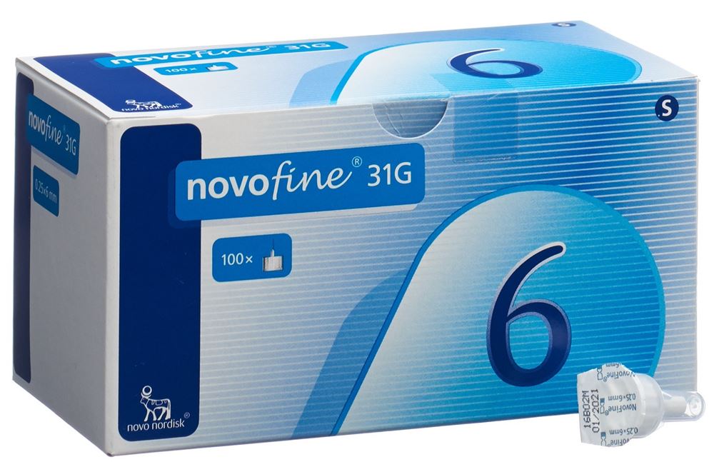 NOVOFINE Injektionsnadeln 31G 6mm 100 Stk