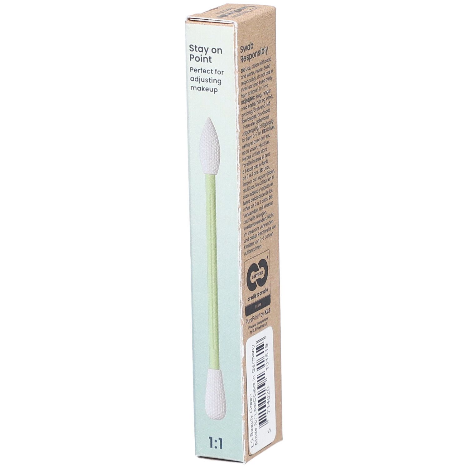 LASTSWAB Beauty wiederverw Wattestäbchen grün