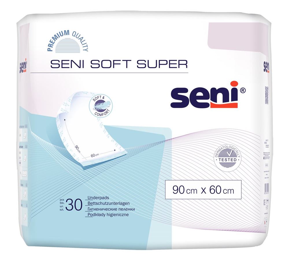 SENI Soft Super Bettschutz 90x60cm 30 Stk