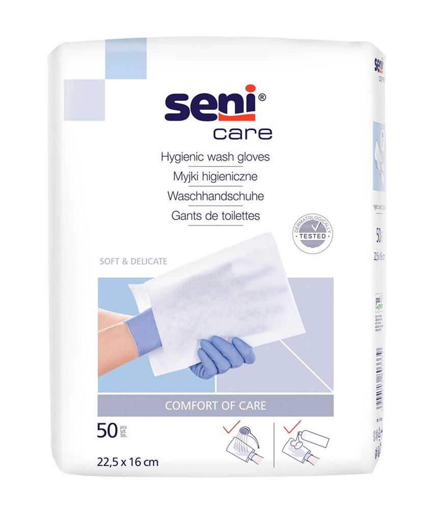 SENI Care Waschhandschuhe unfoliert n 50 Stk