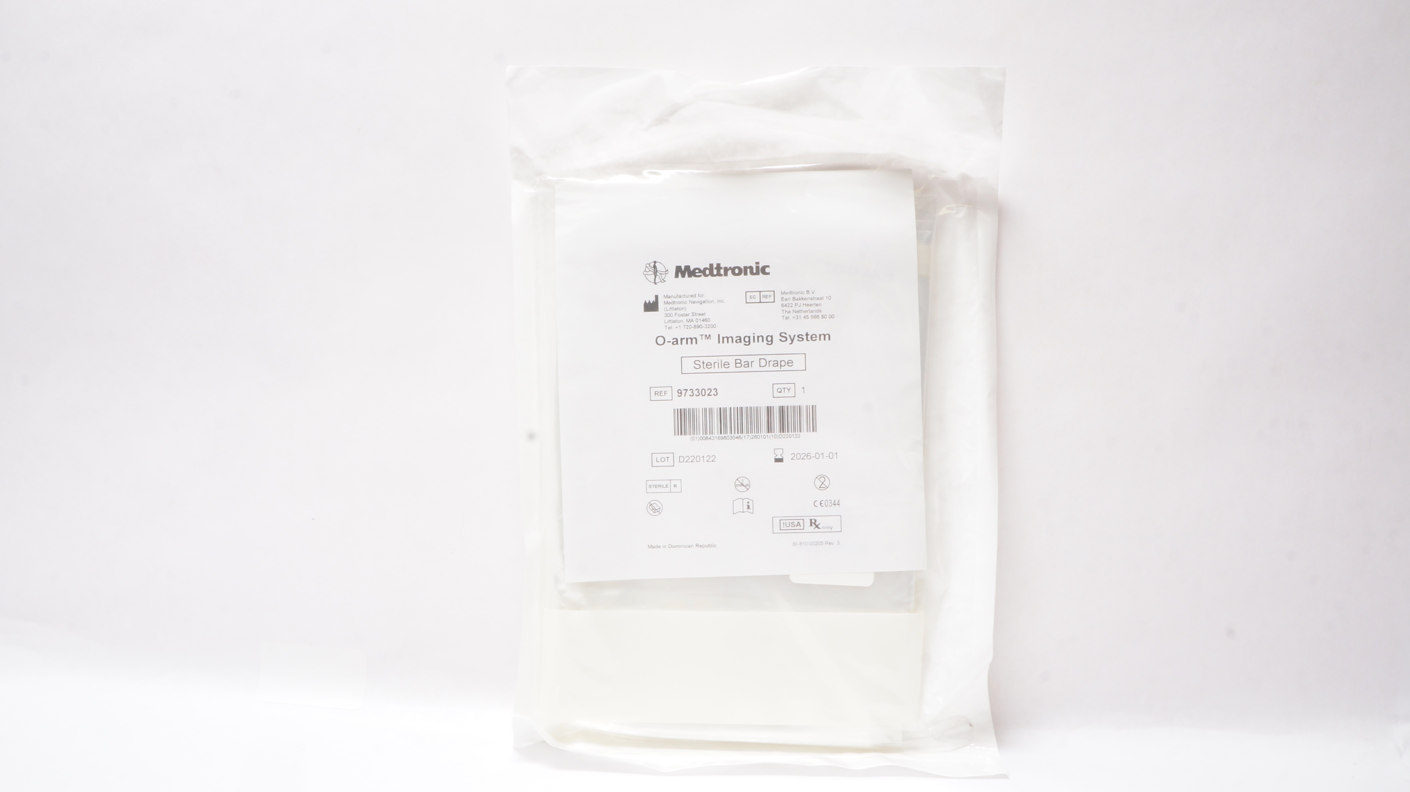 DRAPE 9733023 BAR STERILE O-ARM 20PK