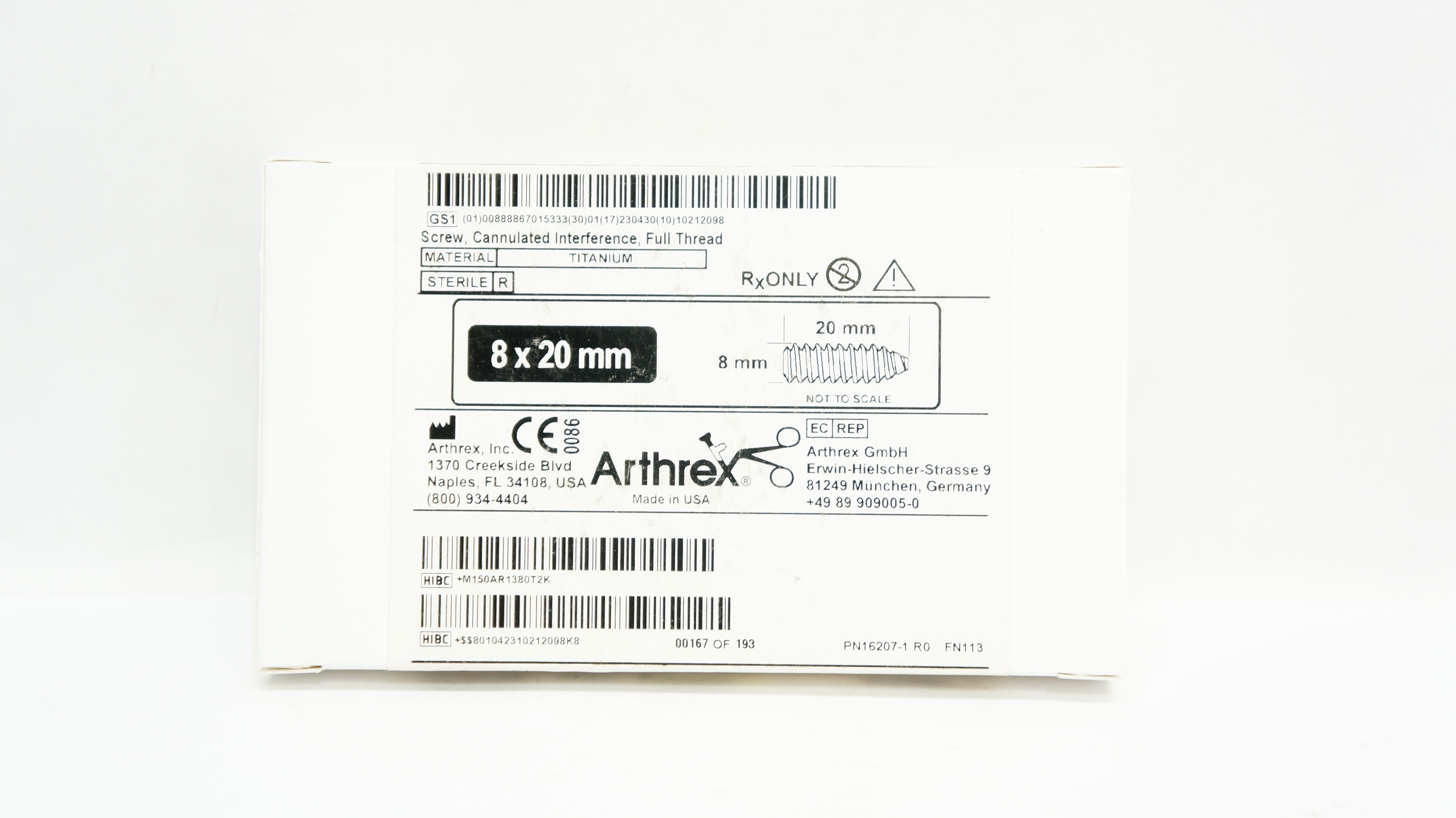 SCREW 6959520 4.5 X 20MM CANNULATED MAS