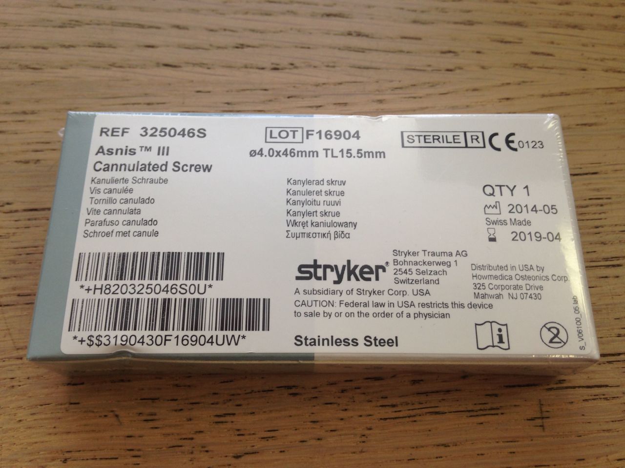 SCREW 6959446 4.0 X 46MM CANNULATED MAS