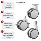 CASTOR 9733956 STEINCO TOTAL LOCK 4IN