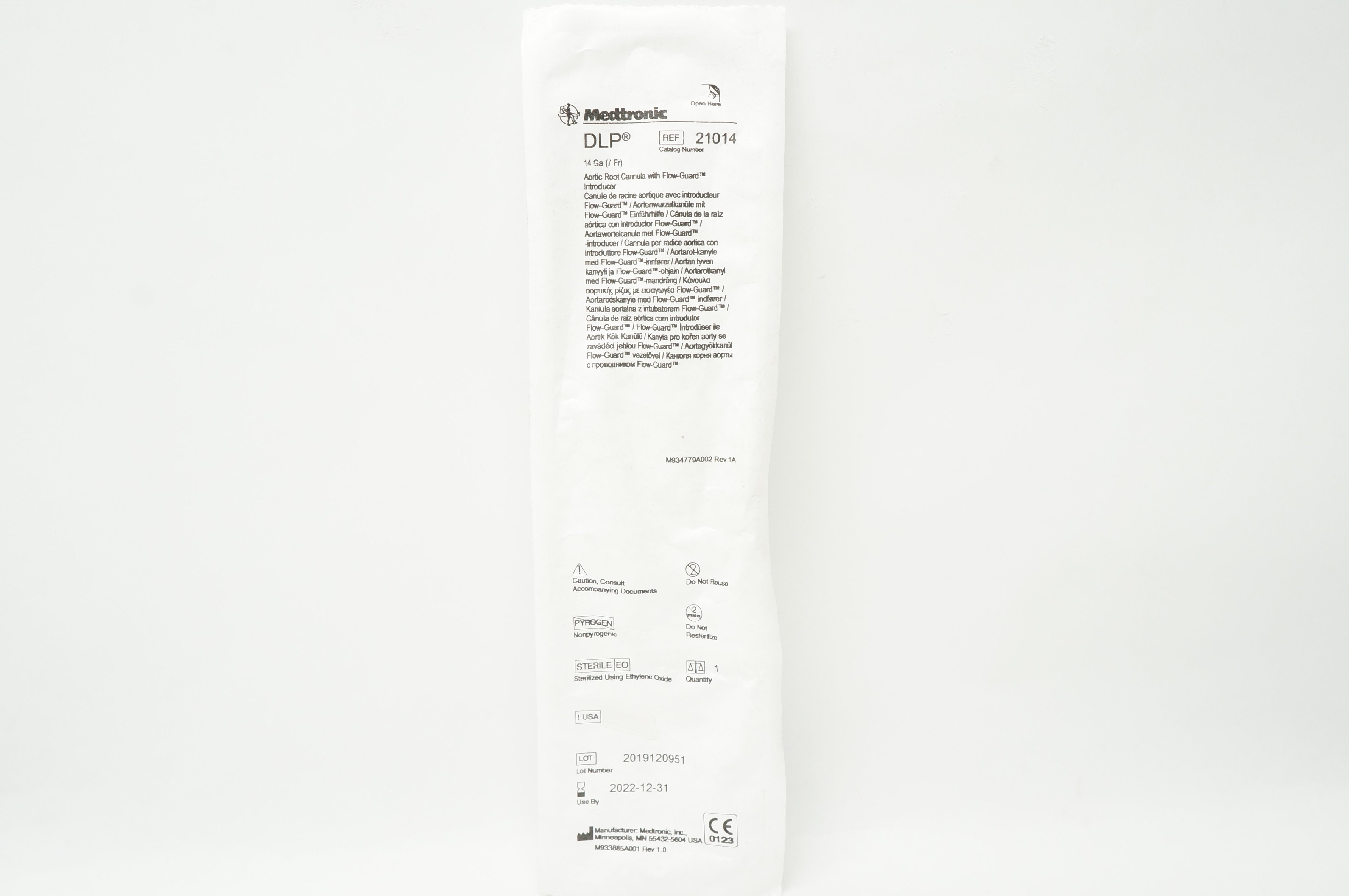 CANNULA 21014 AR VENT FLOW 14GA
