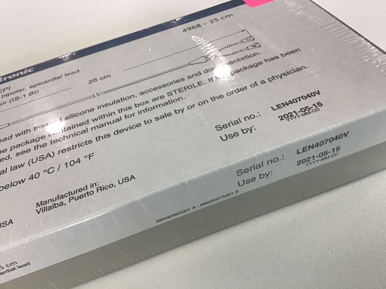 LEAD 4968-25  PKG ASSY-LEAD BIPOLAR 25CM