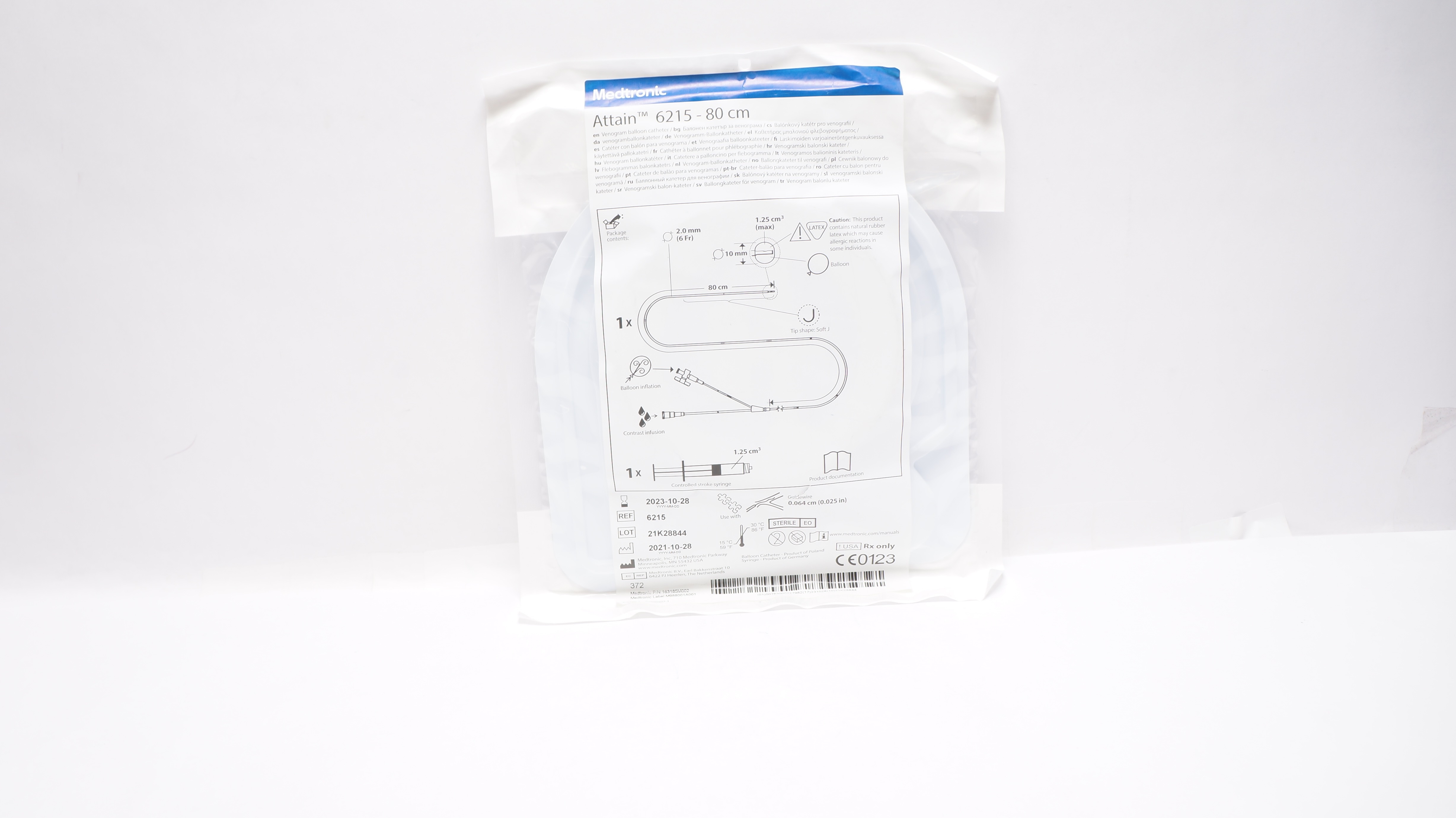 6215  BALLOON CATHETER-80CM X 10MM BALL