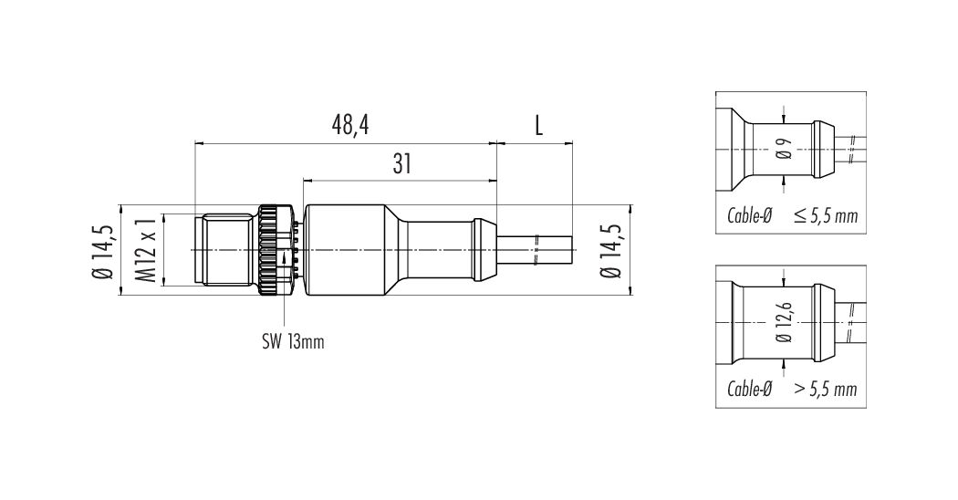 CONNECTOR 5444225 4.75-4.75 SIDE LAT 25