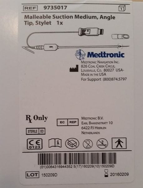 SUCTION 9735017 MALLEABLE ANGLE TIP 9-FR