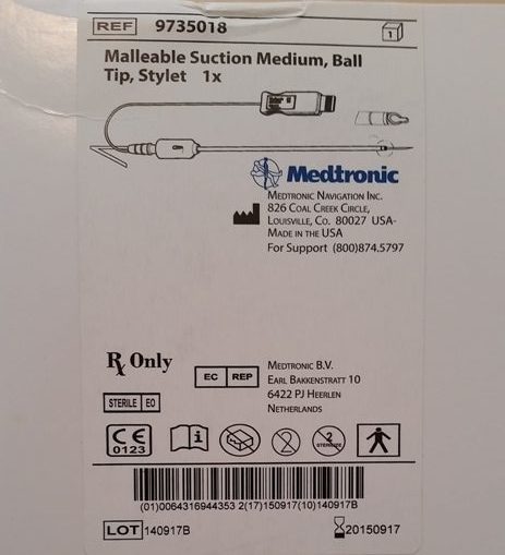 SUCTION 9735018 MALLEABLE BALL TIP 9-FR