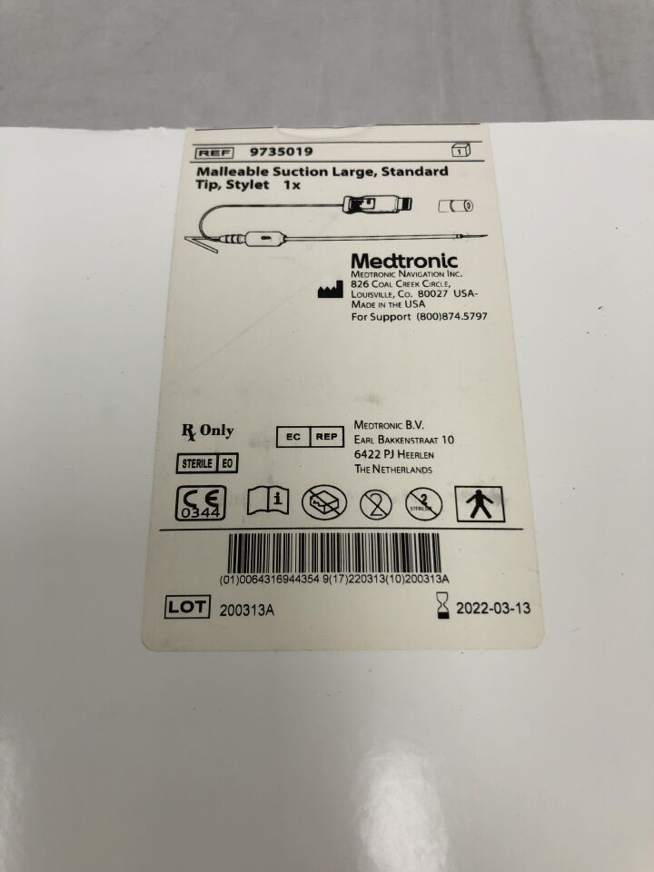 SUCTION 9735019 MALLEABLE STD TIP 12-FR