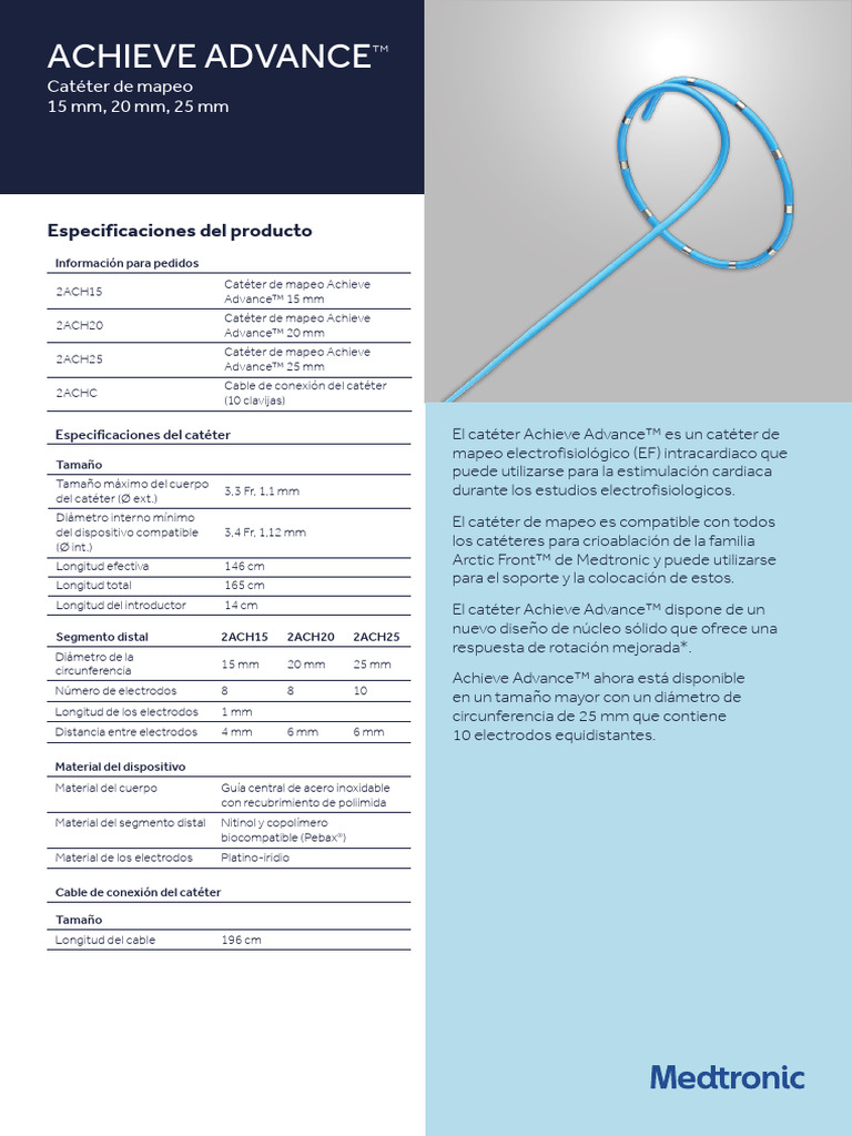 MAPPING CATHETER ACHIEVE ST 15MM