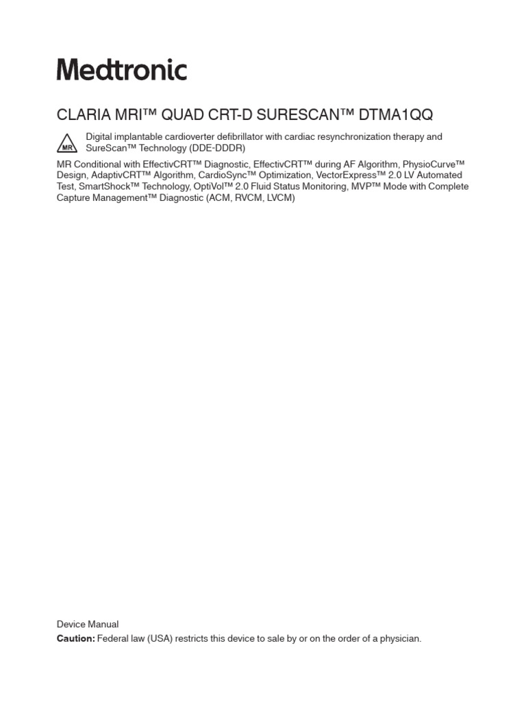 CRTD DTMA2Q1 CLARIA MRI QUAD OUS DF1
