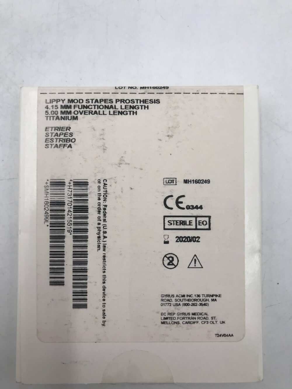 PROSTHESIS 1156213 MCGEE MOD .5X4.5MM