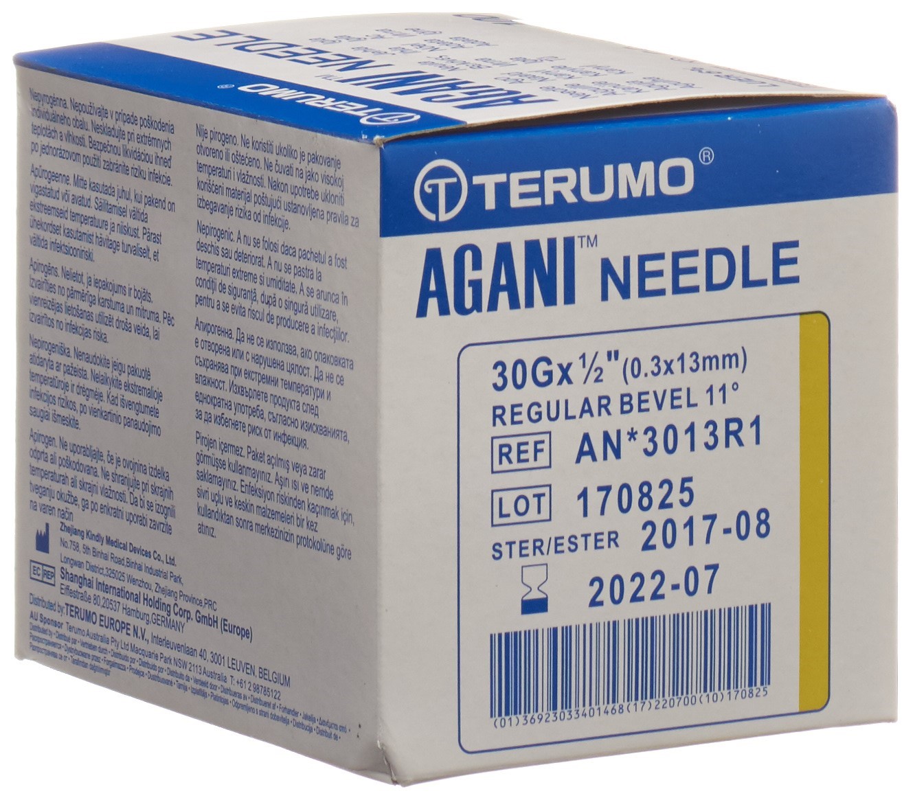 TERUMO Aga aigu usa uniq 30G 0.3x13mm jau 100 pce